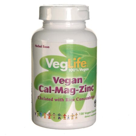 VegLife, Cal-Mag-Zinco Vegano - 120 Cápsulas Vegetarianas