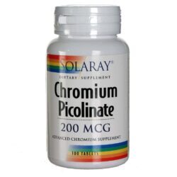 Solaray Picolinato de Cromo 200 mcg - 100 Tabletes: Essencial para o Metabolismo e Controle Glicêmico no Brasil
