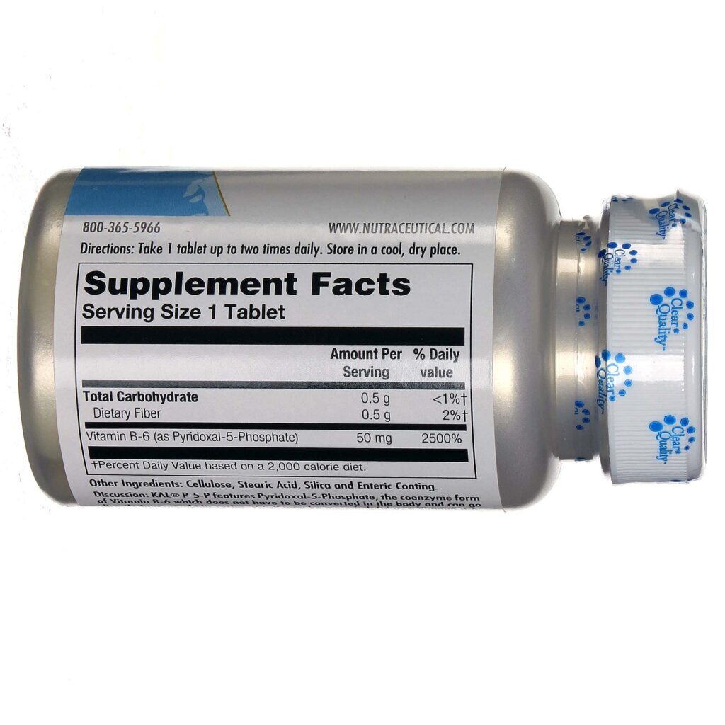 Kal P-5-P 50 mg: Vitamina B6 Essencial para Sua Saúde - 50 Tabletes - Imagem 2