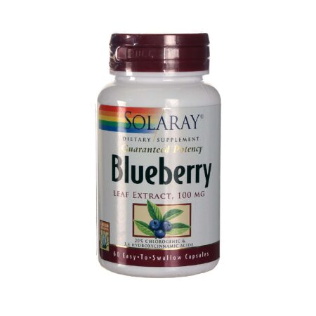 Solaray, Extrato de Folha de Blueberry - 60 Cápsulas