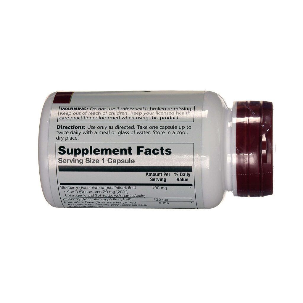 Solaray Extrato de Folha de Blueberry 60 Cápsulas - Poder Antioxidante Natural - Imagem 2