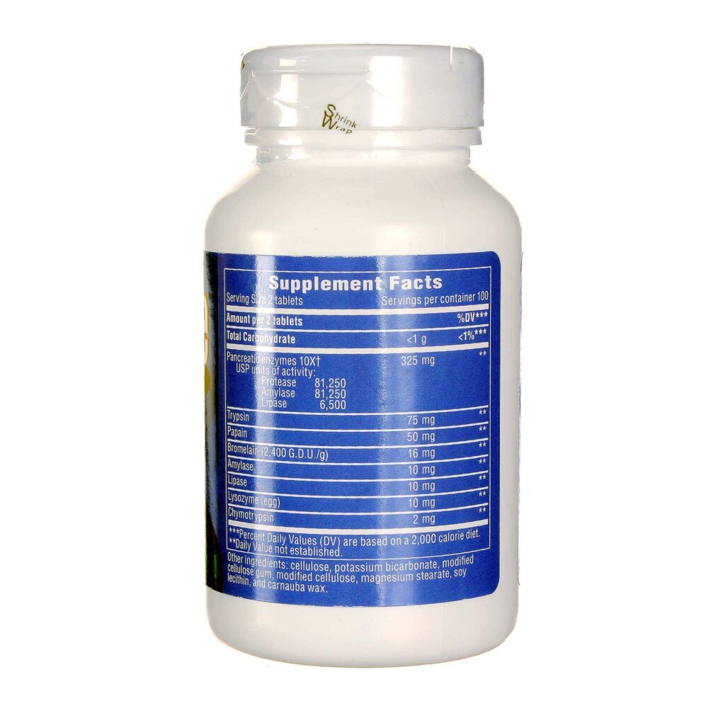 Mega-Zyme® Enzymatic Therapy: Enzimas Sistêmicas e Digestivas - 200 Tabletes - Imagem 2