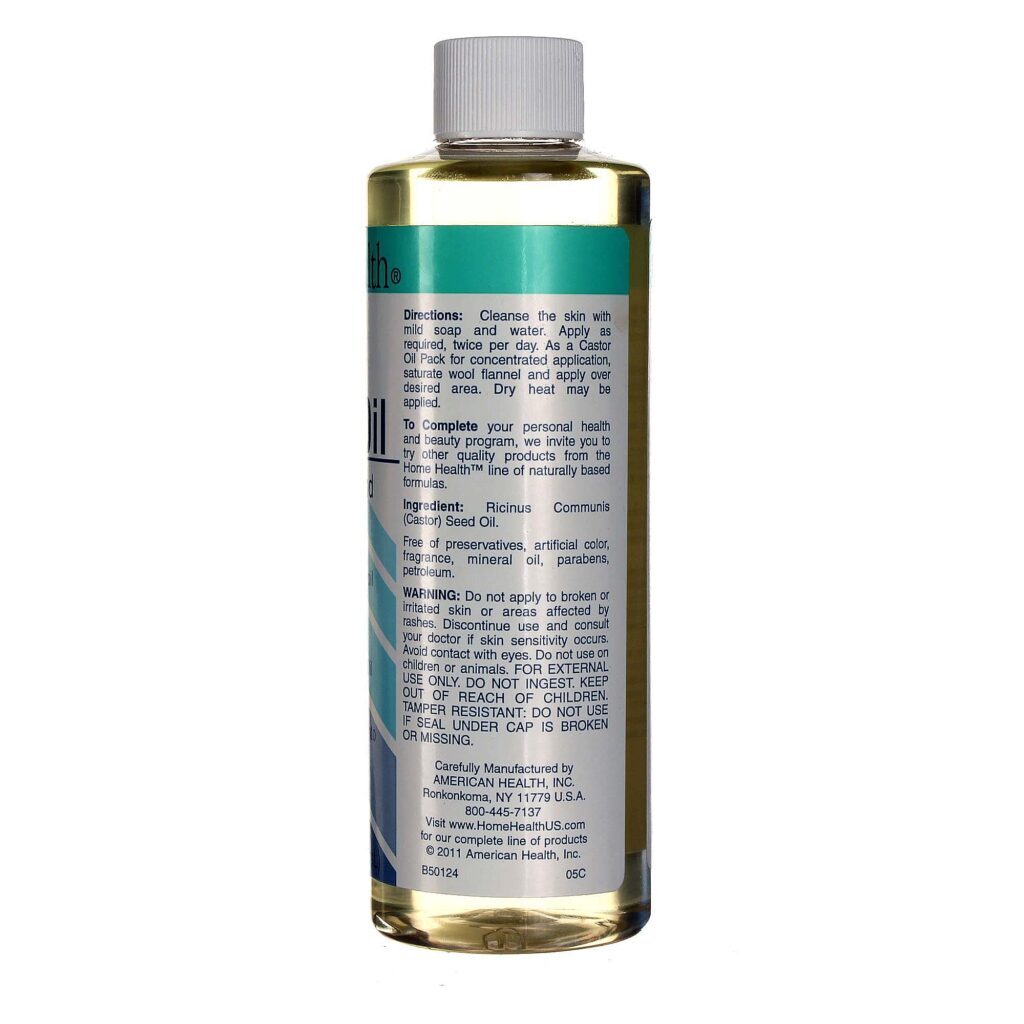Home Health Óleo de Rícino Puro 237ml - Cabelo, Pele e Sobrancelhas Fortes - Imagem 2