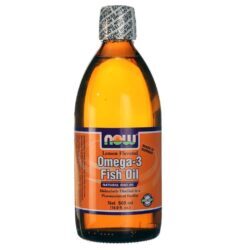Now Foods Ômega 3 Óleo de Peixe Limão 499ml - Saúde Cardiovascular e Bem-Estar