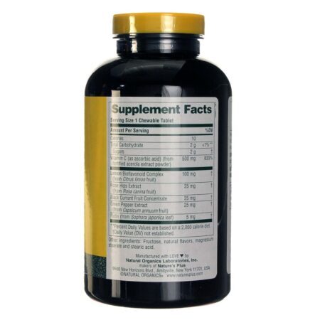 Nature's Plus Acerola com Vitamina C 500mg - 150 Comprimidos Mastigáveis - Imagem 2