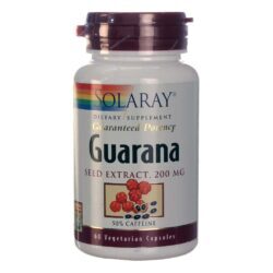 Solaray Extrato da Semente de Guaraná 60 Cápsulas Vegetarianas: Energia Natural para o Brasil
