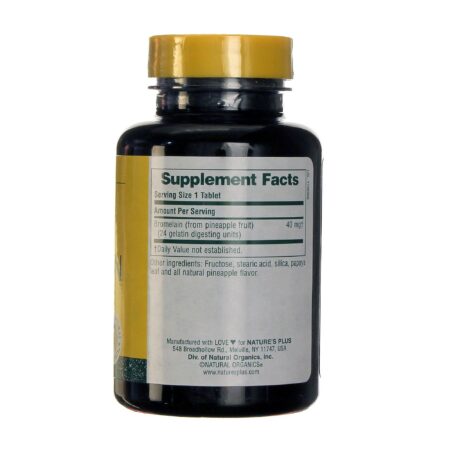 Nature's Plus, Bromelina 40 mg - 180 Tabletes - Image 2