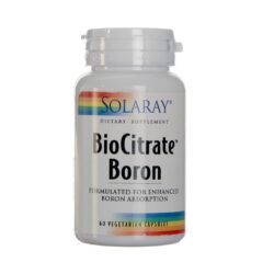 Solaray BioCitrate Boro - 60 Cápsulas Vegetarianas: Saúde Óssea e Bem-Estar Mineral