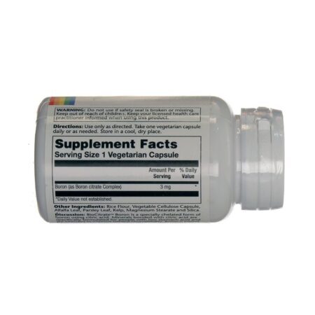 Solaray BioCitrate Boro - 60 Cápsulas Vegetarianas: Saúde Óssea e Bem-Estar Mineral - Imagem 2
