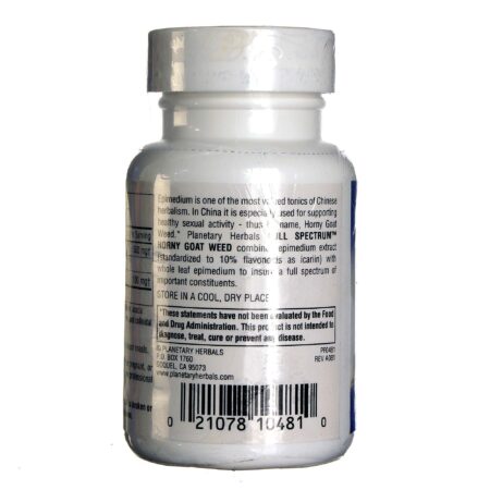 Planetary Herbals, Semente de Epimedium Espectro Completo 600 mg - 45 Tabletes - Image 3