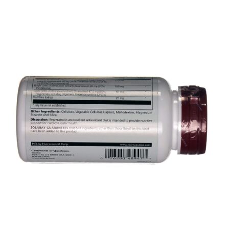 Solaray, Resveratrol - Tripla Força - 60 Cápsulas Vegetarianas - Image 3