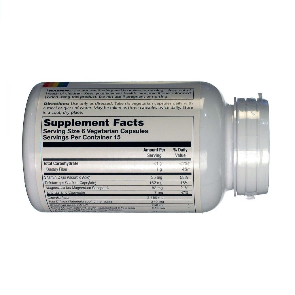 Solaray Purificado de Levedura - 90 Cápsulas Vegetarianas: Saúde Intestinal e Nutrição Essencial - Imagem 2