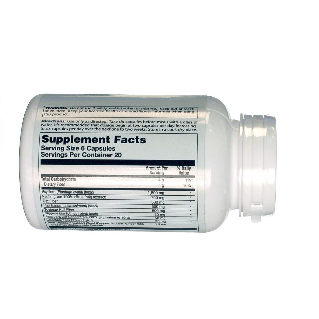 Solaray Total Cleanse Fibra Diária 120 Cápsulas: Saúde Intestinal e Detox Completo - Imagem 2