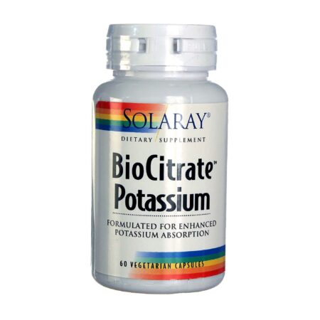 Solaray BioCitrate Potássio 99 mg 60 Cápsulas Vegetarianas