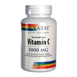 Solaray Vitamina C 1000 mg - 100 Tabletes: Imunidade e Saúde Antioxidante