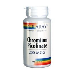 Solaray Picolinato de Cromo 200 mcg - 200 Tabletes: Controle Glicêmico e Metabolismo no Brasil