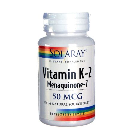 Solaray, Vitamina K2 Menaquinona-7 - 30 Cápsulas Vegetarianas