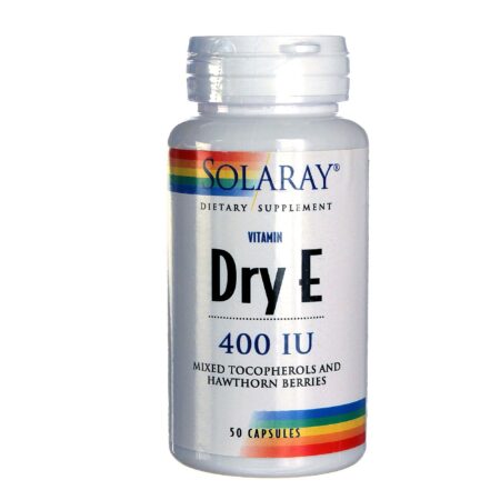 Solaray, Vitamina E à Seco 400 IU - 50 Cápsulas