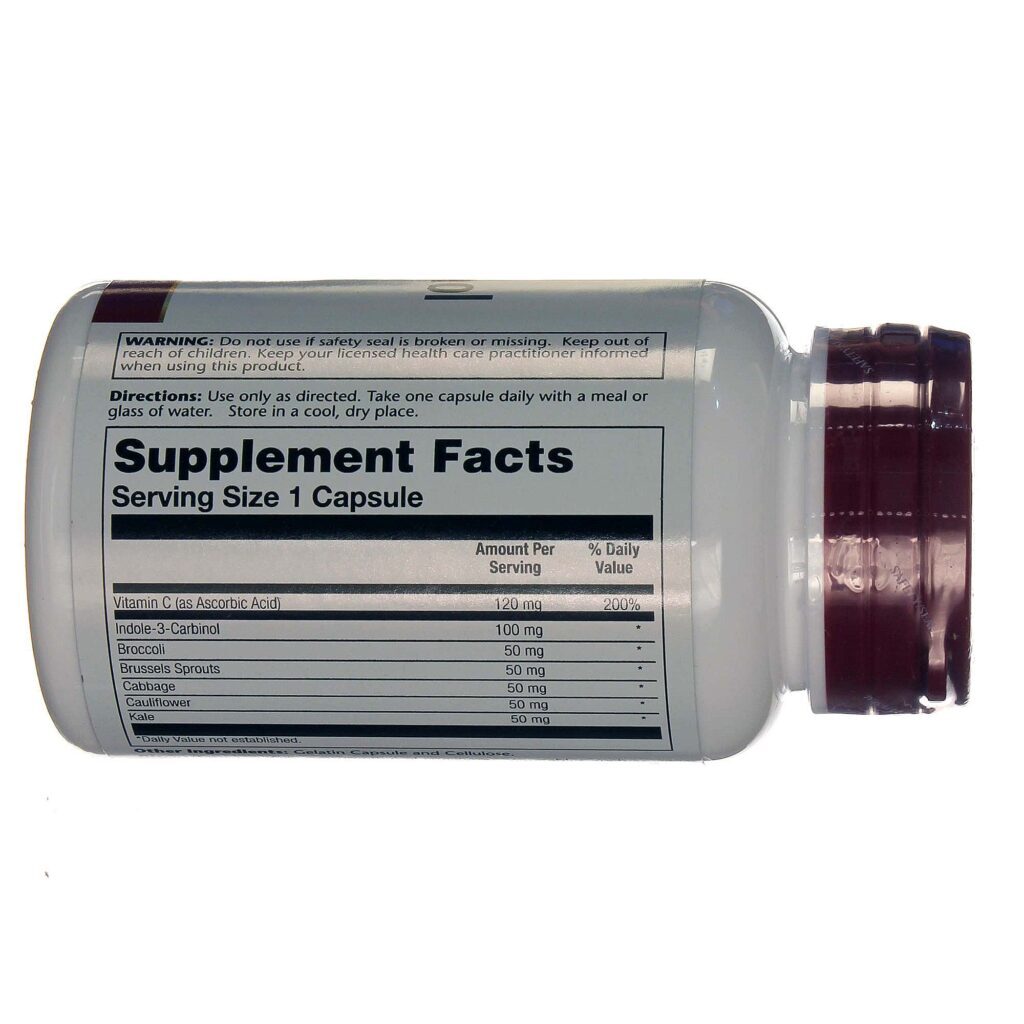 Solaray Indol-3-Carbinol 100mg - 30 Cápsulas: Suporte para Bem-Estar Hormonal no Brasil - Imagem 2