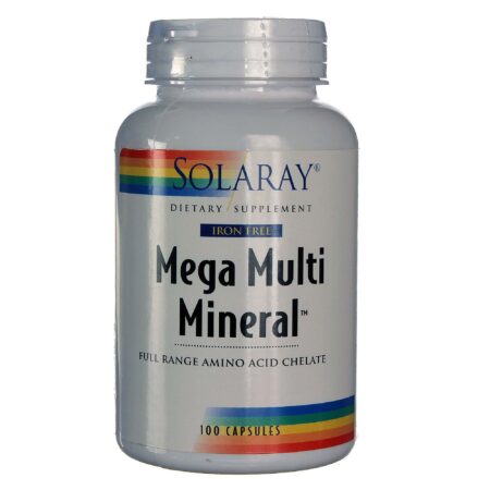 Solaray Mega multi Mineral - ferro livre 100 Cápsulas