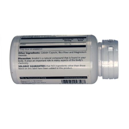 Solaray Inositol 500 mg 100 Cápsulas - Image 3