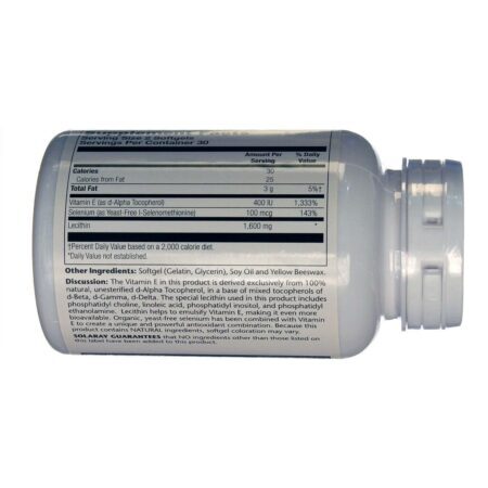 Solaray Bio E® com Selênio - Poder Antioxidante e Imunidade - 60 Cápsulas - Imagem 3