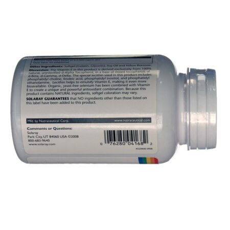 Solaray Bio E® com Selênio - Poder Antioxidante e Imunidade - 60 Cápsulas - Imagem 4