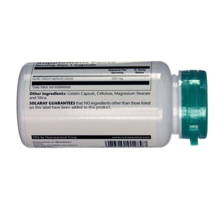 Solaray Alho 500 mg - 100 Cápsulas: Saúde Cardiovascular e Imunidade no Brasil - Imagem 3