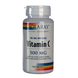 Solaray Vitamina C 500 mg - 100 Cápsulas: Imunidade e Colágeno Reforçados