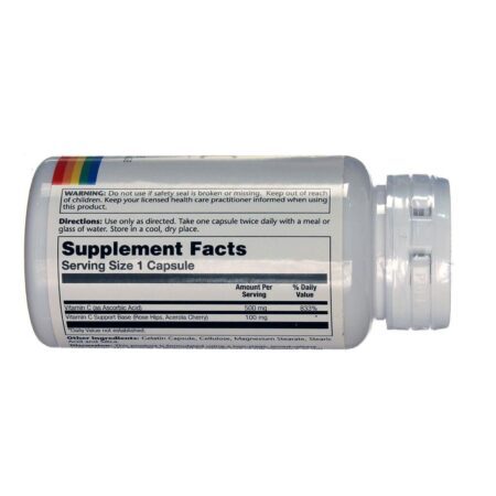 Solaray Vitamina C 500 mg - 100 Cápsulas: Imunidade e Colágeno Reforçados - Imagem 2