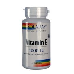 Solaray Vitamina E 1000 UI d-Alfa Tocoferol 60 Cápsulas Antioxidante