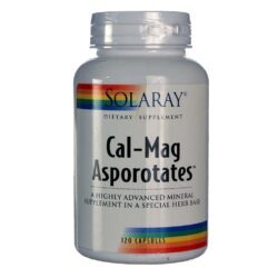 Solaray Cal-Mag Asporotates 120 Cápsulas: Otimize sua Absorção de Cálcio e Magnésio