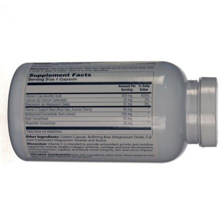 Solaray Bio-Plex Buffered C-500 250 Cápsulas - Vitamina C de Alta Absorção - Imagem 2
