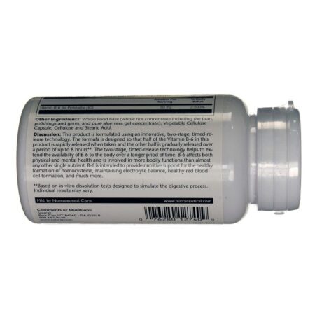 Solaray Vitamina B-6 50 mg - 60 Cápsulas Vegetarianas: Essencial para o Metabolismo e Bem-Estar - Imagem 3