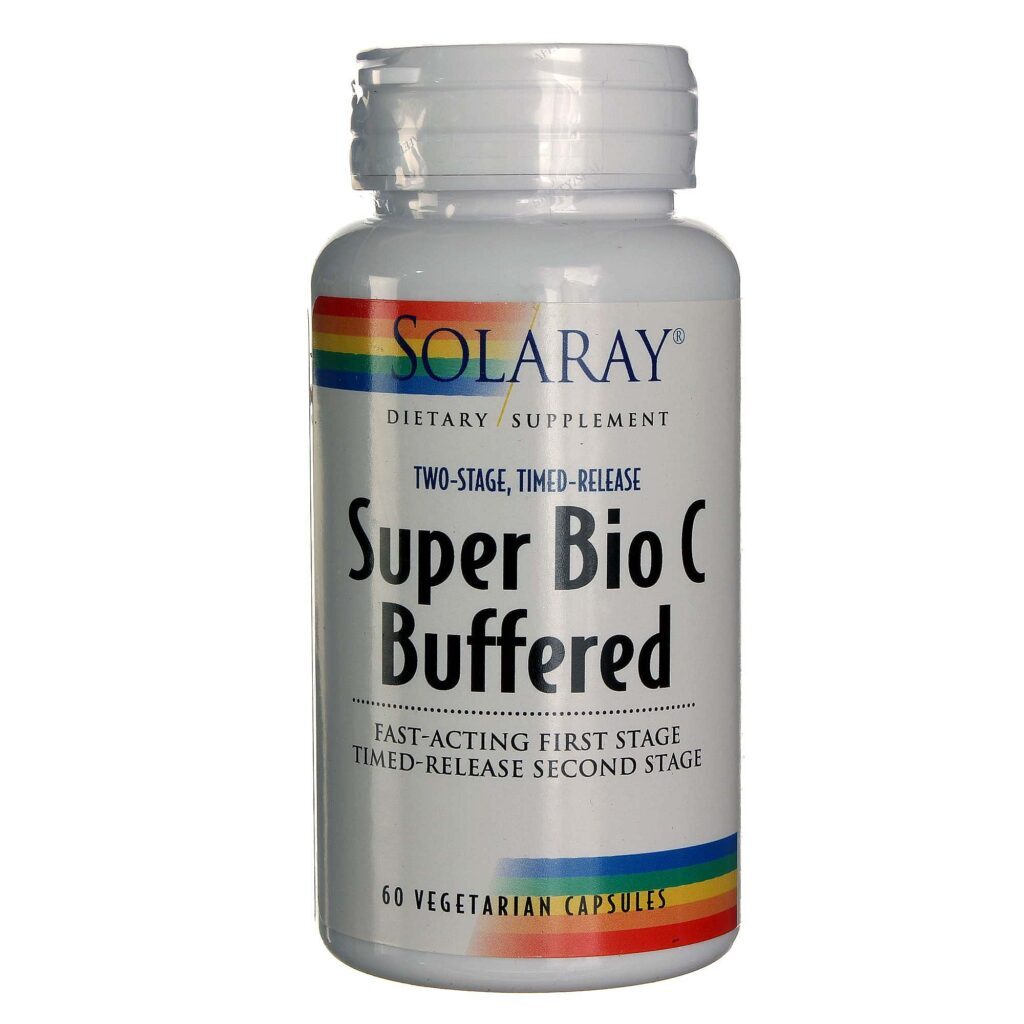 Solaray Super Bio C Tamponado 60 Cápsulas: Vitamina C de Alta Absorção para Sua Saúde