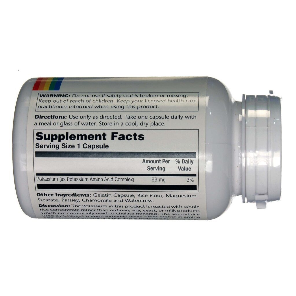 Solaray Potássio 99 mg - 200 Cápsulas: Essencial para a Saúde e Bem-Estar no Brasil - Imagem 2
