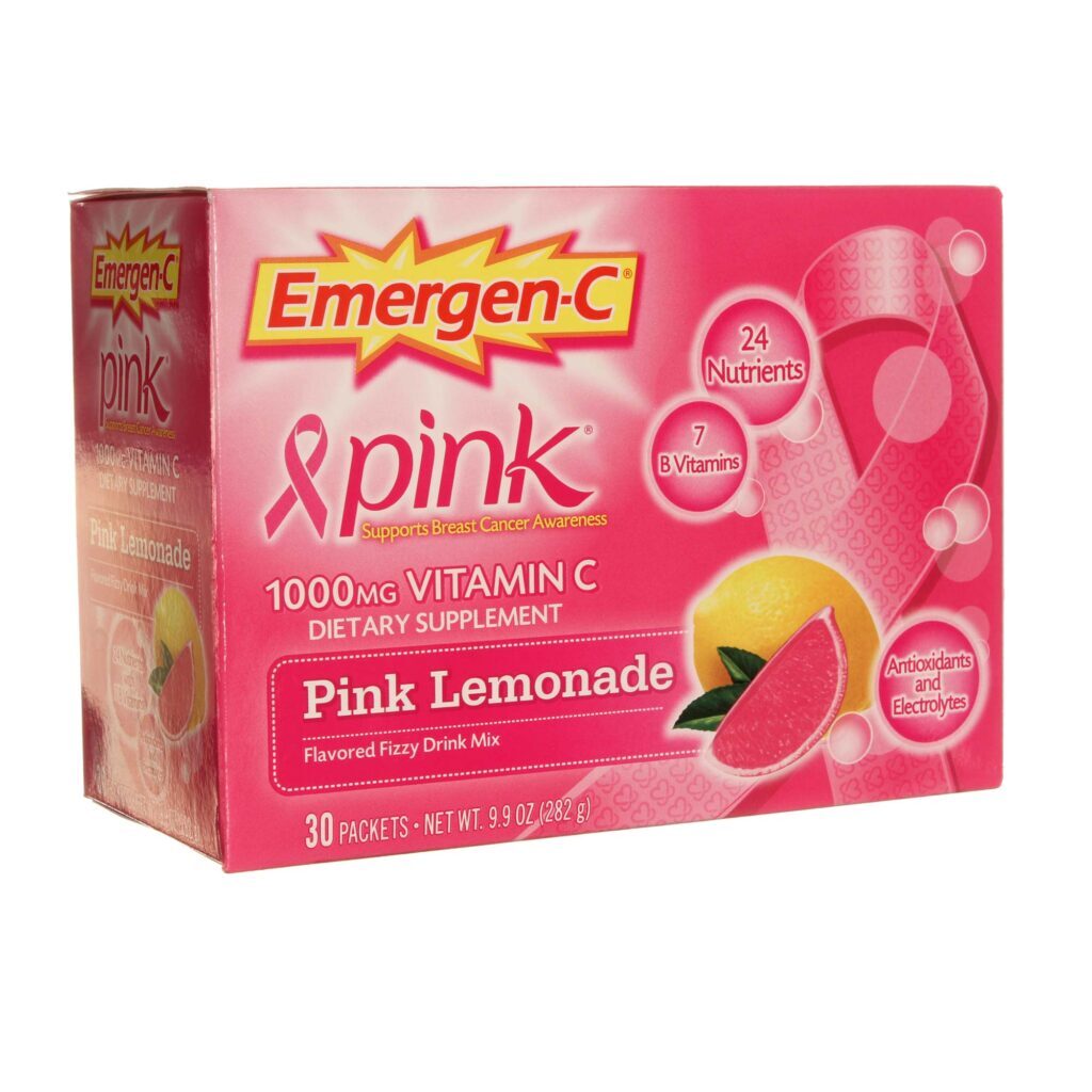 Alacer Emergen-C Limonada Rosa 30 Pacotes - Vitamina C para Imunidade e Energia