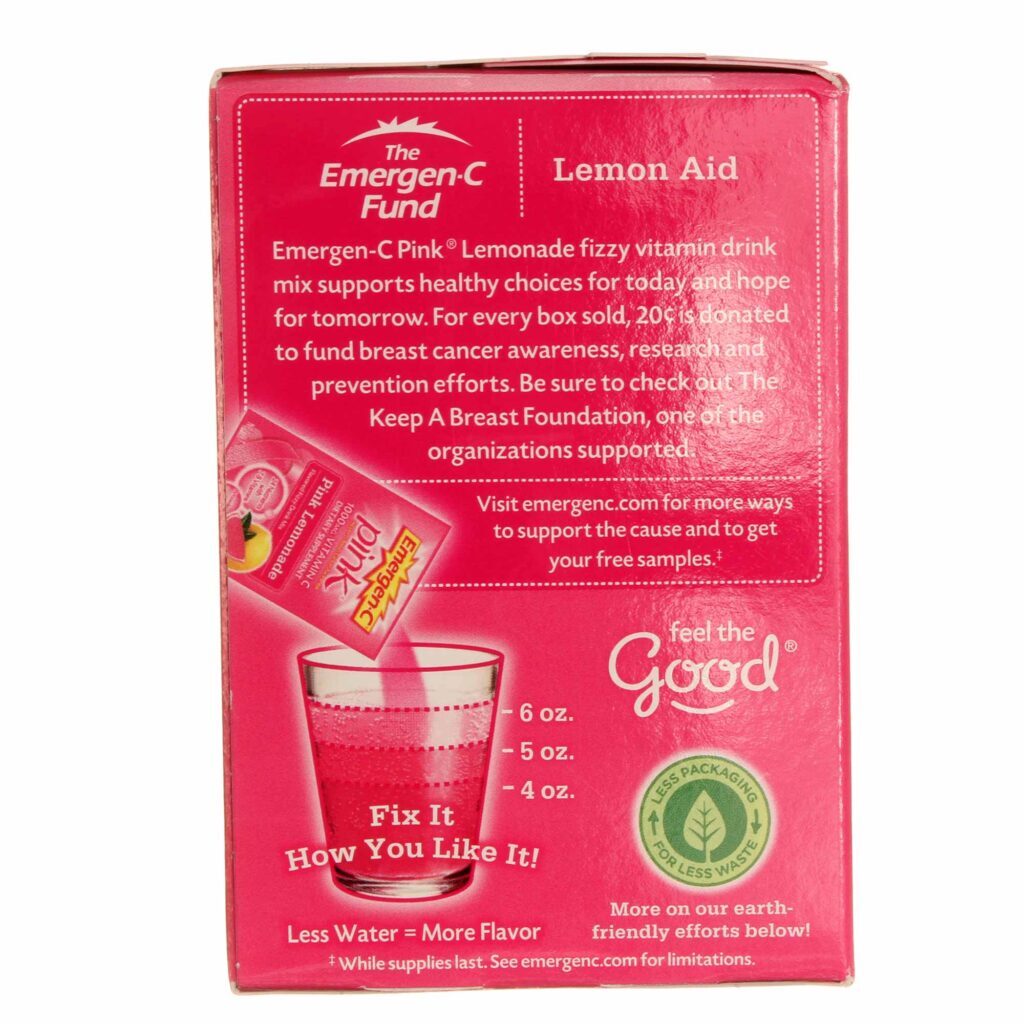 Alacer Emergen-C Limonada Rosa 30 Pacotes - Vitamina C para Imunidade e Energia - Imagem 3