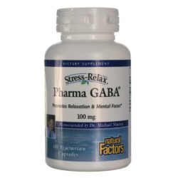 Natural Factors Pharma GABA® 60 Cápsulas Vegetarianas para Relaxamento e Foco Mental