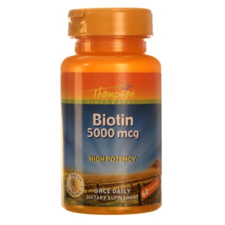 Thompson, Biotina 5000 mcg - 60 Cápsulas Vegetarianas