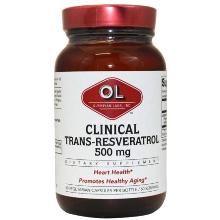 Olympian Labs, Resveratrol Clínico, Força Extra - 60 Cápsulas Vegetarianas