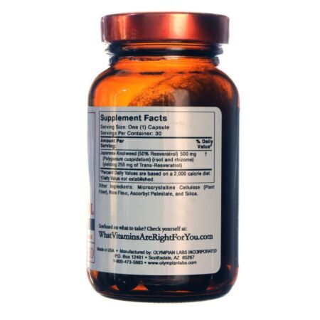 Olympian Labs Resveratrol Clínica Força Extra 30 Cápsulas Vegetarianas - Antioxidante Poderoso - Imagem 2