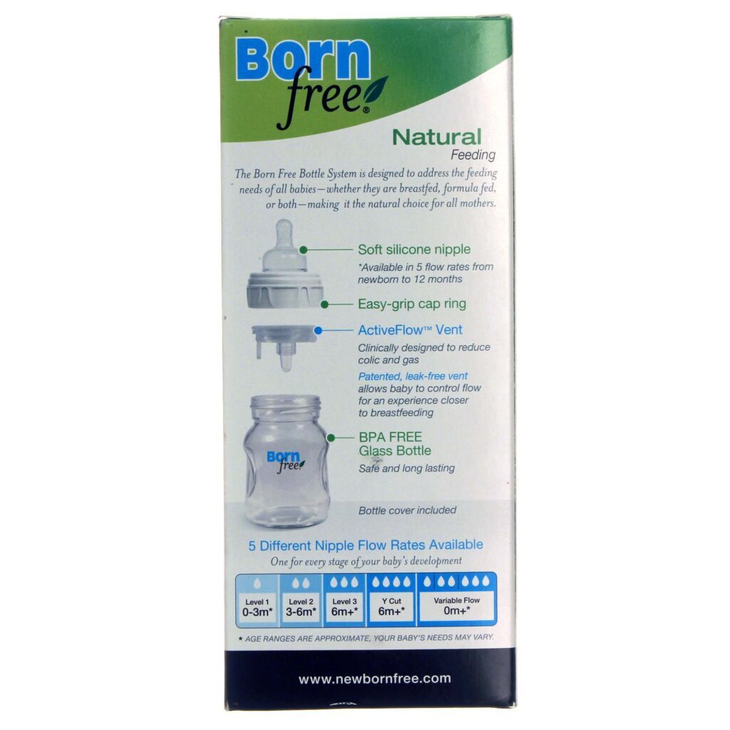 Mamadeira Born Free de Vidro Gargalo Largo 150ml: Segurança e Conforto Puerperal no Brasil - Imagem 3