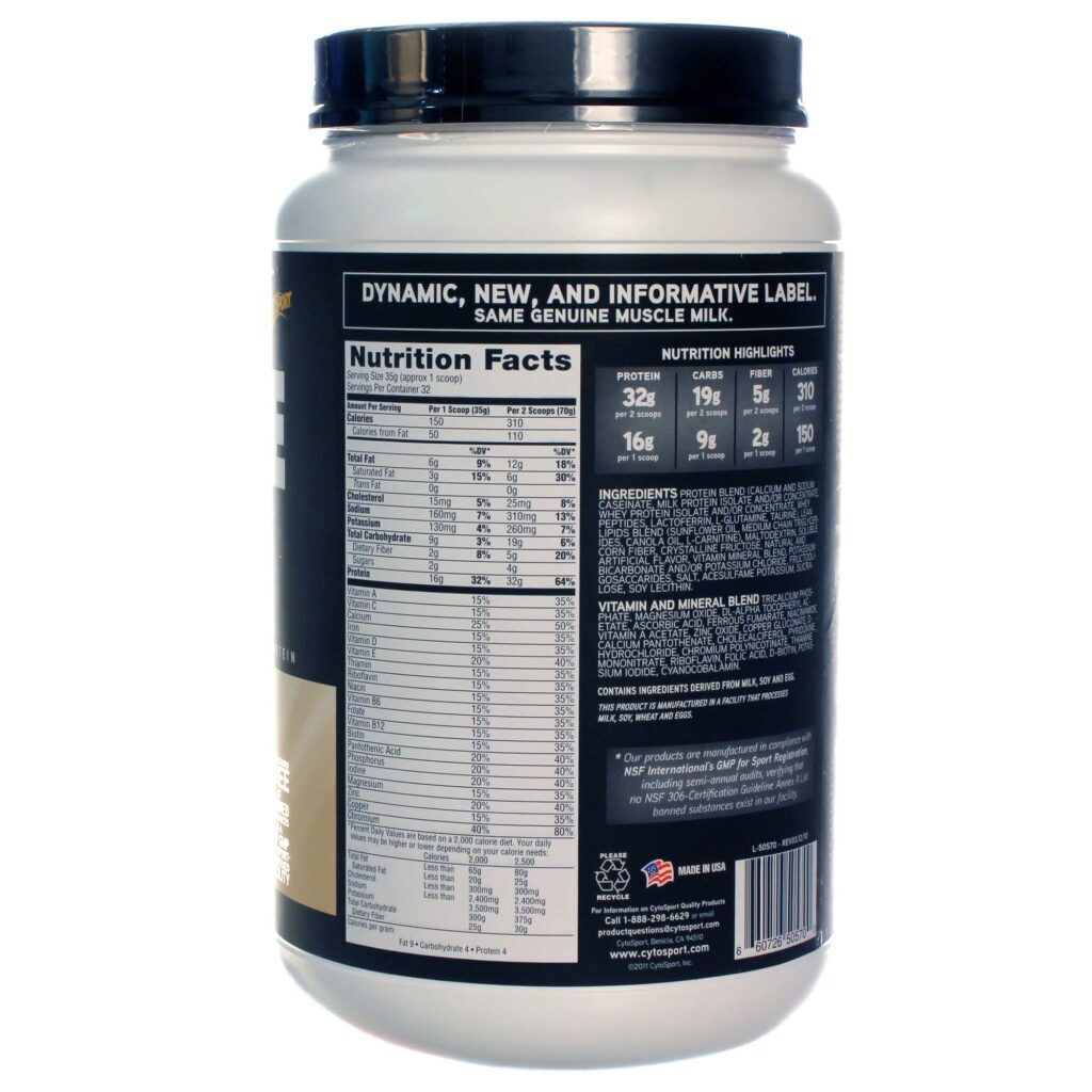 Muscle Milk CytoSport Cake Batter 1120g: Proteína Pura para Máxima Performance - Imagem 2