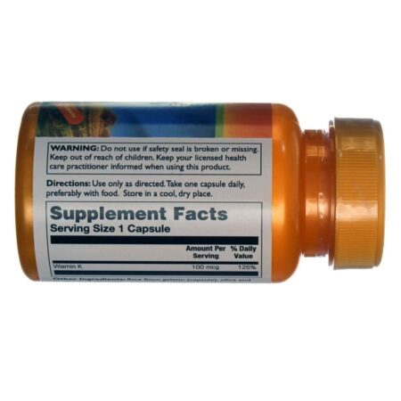Vitamina K Thompson 100 mcg - 30 Cápsulas: Essencial para sua Saúde Óssea e Cardiovascular no Brasil - Imagem 2