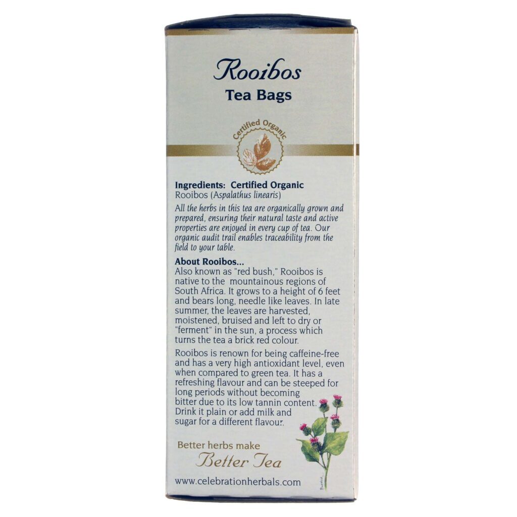 Celebration Herbals Chá de Rooibos Vermelhos Orgânico - 24 Sacos - Imagem 2