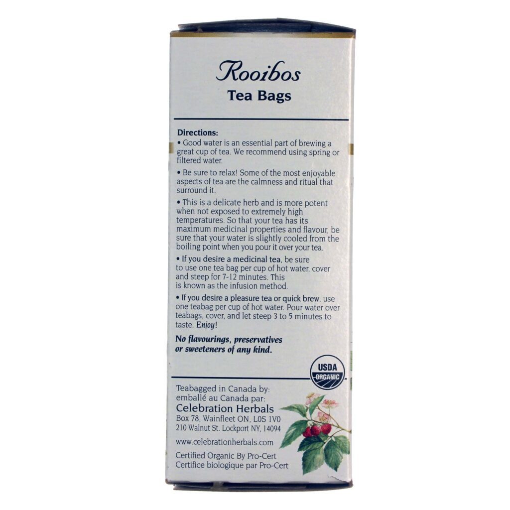Celebration Herbals Chá de Rooibos Vermelhos Orgânico - 24 Sacos - Imagem 4