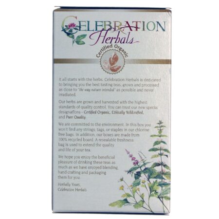 Celebration Herbals, Chá orgânico de hortelã-pimenta com gengibre - 24 Sacos de Chá - Image 3