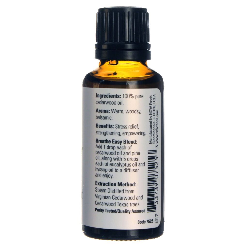 Now Foods Óleo de Cedro 30ml: Pureza e Benefícios Naturais para o Bem-Estar Holístico - Imagem 2