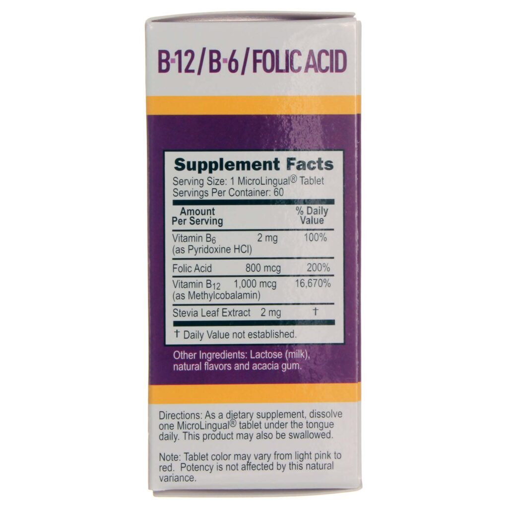 Superior Source Vitamina B-12 1.000mcg e Ácido Fólico 800mcg - 60 Micro-Tabletes para Energia e Saúde Mental - Imagem 2